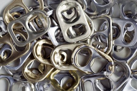 Aluminum can with the ring pull. Recycle.の写真素材
