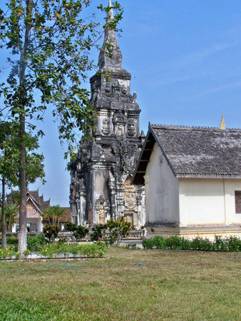 Pha That Ing-Hang of Savannakhe , ancient temple in the People\'s Democratic Republic of Laosの写真素材