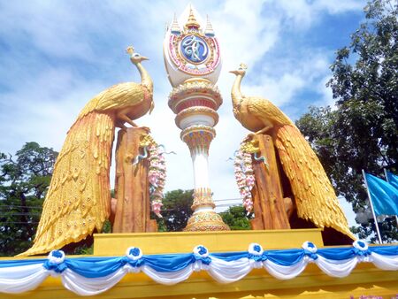 gold peacockの写真素材
