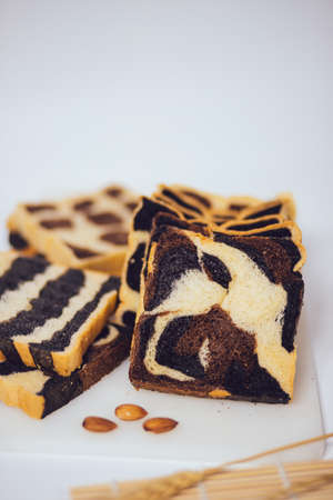 Chocolate Bread Put it on the ready-to-eat table.の写真素材