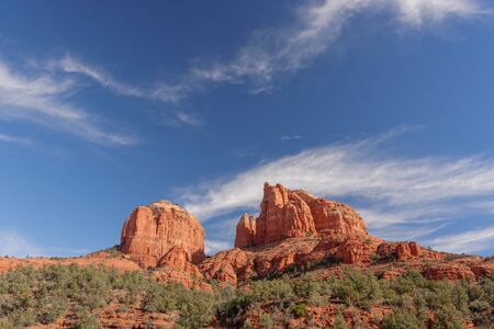 Cathedral Rock in the Coconino National Forest near Sedona, AZ, USAの写真素材