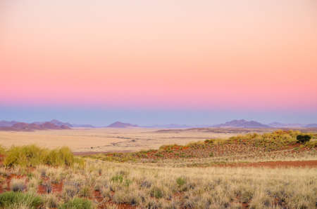 Desert landscape Namibia during sunriseの写真素材