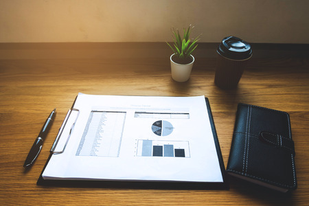 Close up object Business concept. Business workplace on the table.