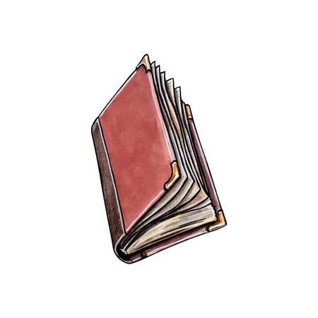 Watercolor illustration of books. Watercolor hand drawing isolated on white background. Can be used for printing, bookstore or library design. Printing postcards and invitationsの写真素材