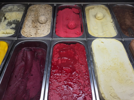 Scoop of colorful ice creamの写真素材