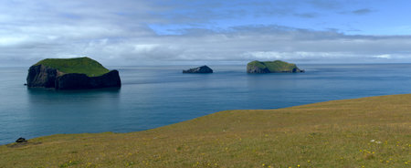 Small islands on the oceanの写真素材