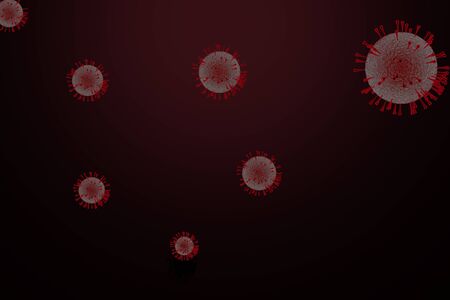 3d render of Corona virus that causing the infection of MERS, influenza and SARS that outbreak around the world. COVID-19 virus that pandemic medical risk for human lung.の写真素材