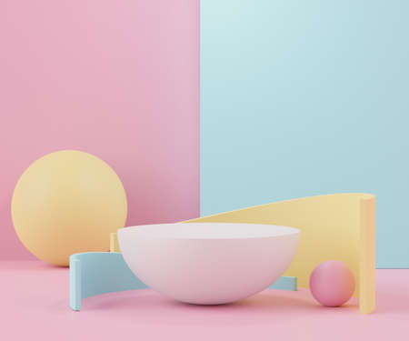 Abstract background of empty podium display for products and cosmetic presentation and mock up....