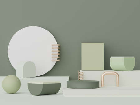 3d render display podium for product and cosmetic presentation. Minimal scene for advertising....