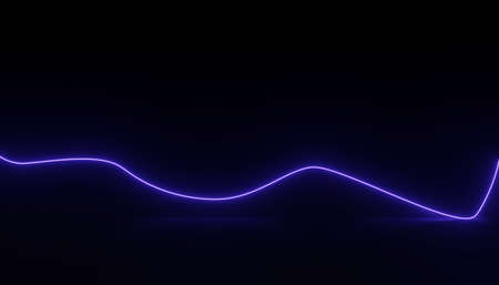 3d render of RGB neon light on darkness background. Abstract Laser lines show at night. Ultraviolet spectrum beam scene for mock up and web banner.の写真素材