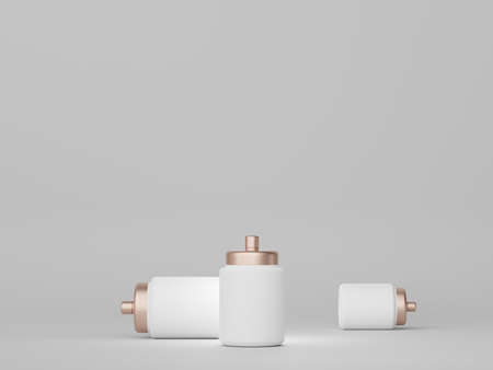 3d render of blank cosmetics skincare product or packaging for mock up. Beauty soap and spa concept....