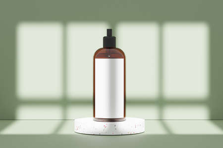 3d render of blank cosmetics skincare product or packaging for mock up. Terrazzo design. Beauty soap and spa concept. Lotion oil moisture for skin health. Premium and luxury design for branding.の写真素材