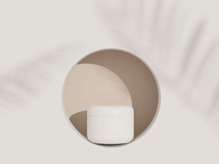 3d render of blank cosmetics skincare product or packaging for mock up. Terrazzo design. Beauty soap...
