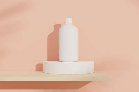3d render of blank cosmetics skincare product or packaging for mock up. Terrazzo design. Beauty soap and spa concept. Lotion oil moisture for skin health. Premium and luxury design for branding.の写真素材