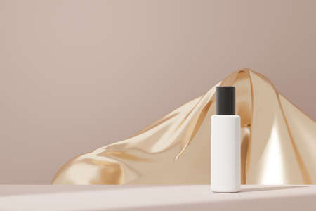 3d render of blank cosmetics skincare product or packaging for mock up. Terrazzo design. Beauty soap and spa concept. Lotion oil moisture for skin health. Premium and luxury design for branding.の写真素材