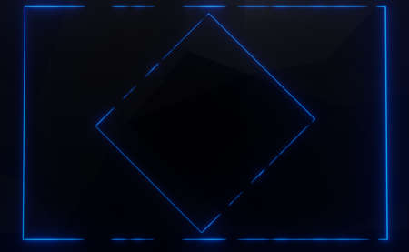 3d render of RGB neon light on darkness background. Abstract Laser lines show at night. Ultraviolet spectrum beam scene for mock up and web banner.の写真素材