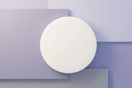 3d render of Beauty podium with Very Peri color of the year 2022 design for product presentation and advertising. Minimal pastel sky and Dreamy land scene. Romance concept.の写真素材