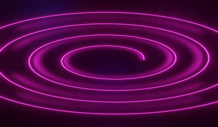3d render of RGB neon light on darkness background. Abstract Laser lines show at night. Ultraviolet...