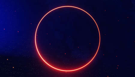 3d render of neon and light glowing on dark scene. Cyber punk night city concept. Night life....