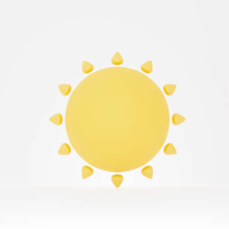 3d rendering of weather forecast icon on clean background for mock up and web banner. Cartoon interface design. minimal metaverse concept.の写真素材