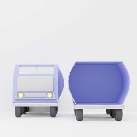 3d rendering of Automobile or minimal Car icon on clean background for mock up and web banner. Cartoon interface design. minimal metaverse concept.の写真素材