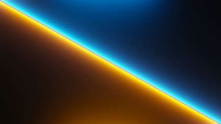 3d render of flash neon and light glowing on dark scene. Speed light moving lines. High fast  motion blur. Technology internet of future network. Sci fiction of hyperspace interstellar travel.の写真素材