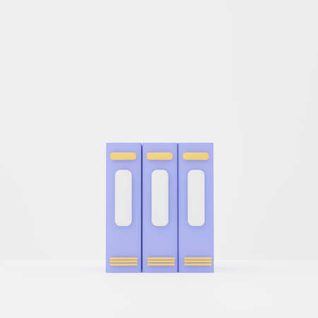 3d rendering of Textbook icon on clean background for mock up and web banner. Cartoon interface design. minimal metaverse concept.の写真素材