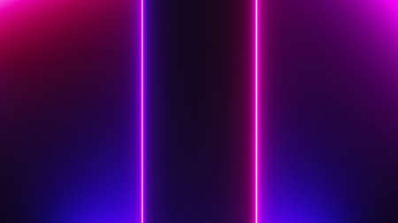 3d render of flash neon and light glowing on dark scene. Speed light moving lines.の写真素材