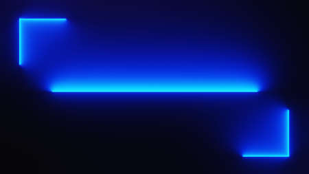3d render of flash neon and light glowing on dark scene. Speed light moving lines.の写真素材