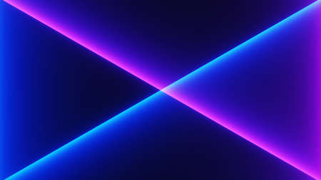 3d render of flash neon and light glowing on dark scene. Speed light moving lines.の写真素材