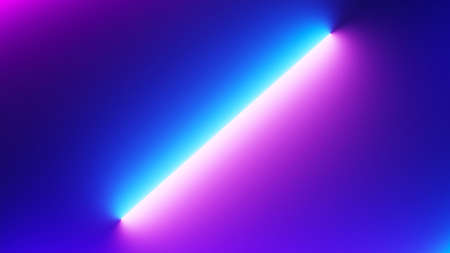 3d render of flash neon and light glowing on dark scene. Speed light moving lines.の写真素材