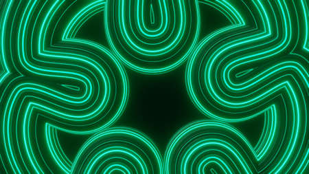 3d render of illuminated neon and light glowing on dark scene. Speed light moving lines. Abstract simple Colorful lighting neon background.の写真素材