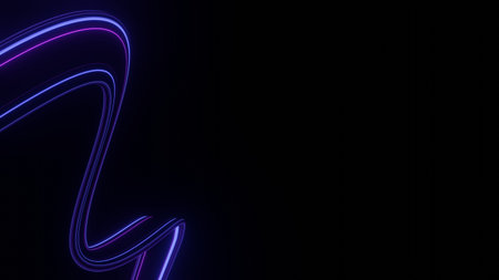 3d render motion line of speed and power or light trails. High-speed light with curve movement beam. 5G Technology fast and futuristic background. Abstract motion blur.の写真素材