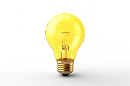 Light bulb that isolate on white background, fully of creative ideas, thinking concept, strategy and business plan, with Generative AI.の素材