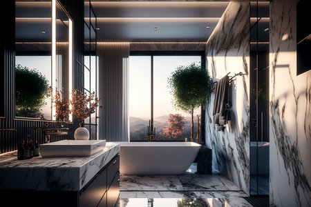 Minimal Living room with Home decoration. Cozy stylish with sofa and blank frame. Modern design background with Generative AI.の素材