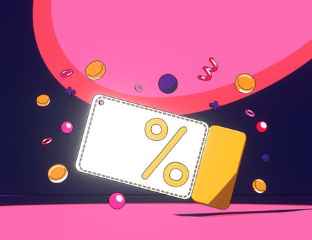 3d render flat icon, Coupon voucher discounts for shopping or online shopping, tickets for sales promotion, promo code offer, special price discounts for use, flash sale, drawing lofi cartoon lines.の写真素材