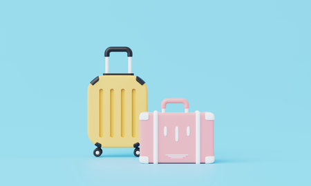3D render Summer vacation, beach and sea icon elements objects group, holidays background concept, Realistic Display for Product mock-up or Cosmetics with summer theme. minimal cute design.の写真素材