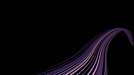 3d technology abstract neon light background, empty space scene, spotlight, dark night, virtual reality, cyber futuristic sci-fi background, street floor studio for mock up. colored geometric.の写真素材
