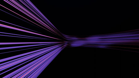 3d render technology abstract colorful high-speed light trails background, motion effect, neon fastest glowing light, empty space scene, spotlight, cyber futuristic sci-fi background,の写真素材