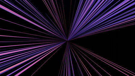 3d render technology abstract colorful high-speed light trails background, motion effect, neon fastest glowing light, empty space scene, spotlight, cyber futuristic sci-fi background,の写真素材