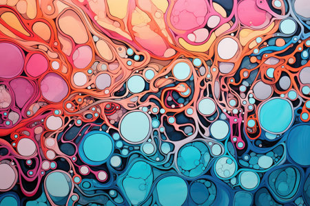 Abstract colorful paint, brushstroke or splash on canvas background, oil painting with contemporary concept, multi color backdrop.の素材