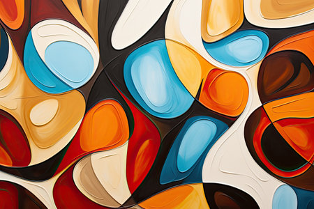 Abstract colorful paint, brushstroke or splash on canvas background, oil painting with contemporary concept, multi color backdrop.の素材