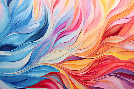 Abstract colorful paint, brushstroke or splash on canvas background, oil painting with contemporary concept, multi color backdrop.の素材