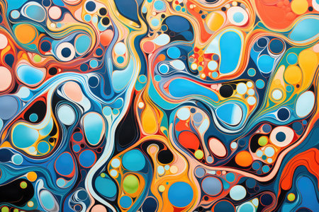 Abstract colorful paint, brushstroke or splash on canvas background, oil painting with contemporary concept, multi color backdrop.の素材
