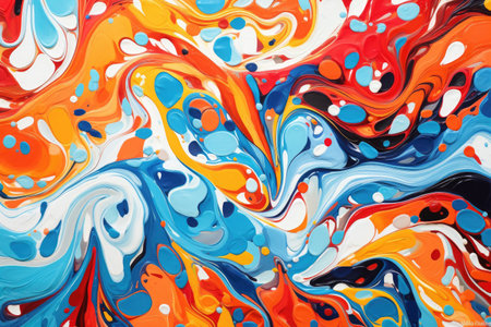 Abstract colorful paint, brushstroke or splash on canvas background, oil painting with contemporary concept, multi color backdrop.の素材