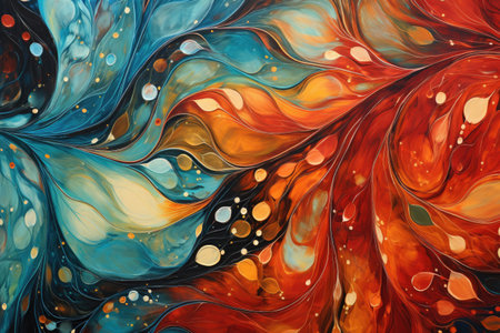 Abstract colorful paint, brushstroke or splash on canvas background, oil painting with contemporary concept, multi color backdrop.の素材