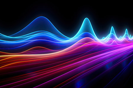 Abstract Speed light trails effect path, fast moving neon futuristic technology background, future virtual reality, motion effect, curve of neon bright, highway speed light.の素材