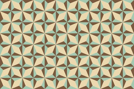 Seamless geometric abstract polygon background in green and brown color.のイラスト素材