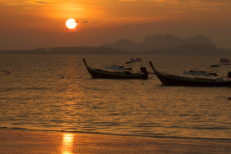 Quiet beach in the morningの写真素材