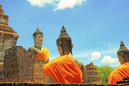 The buddhist temple in the historic park, Thailand の写真素材